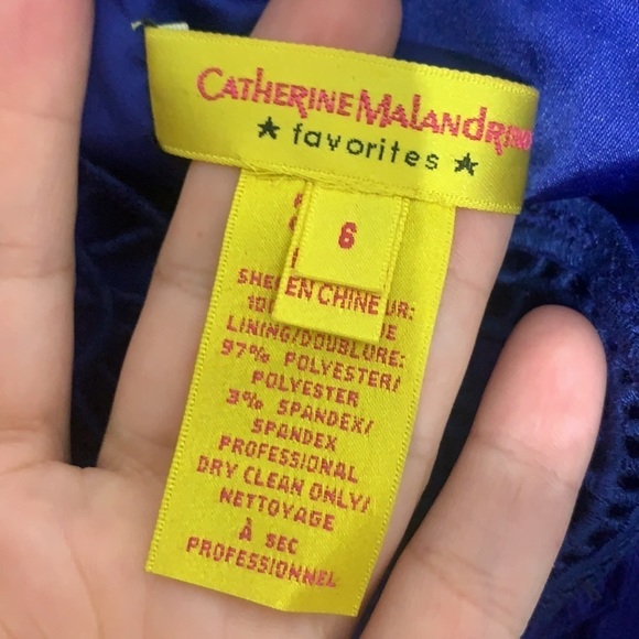 Catherine Malandrino Blue Silk Knee Length Dress 6 - Picture 5 of 7